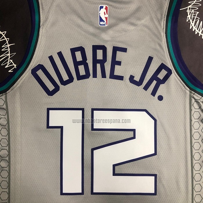 Camiseta Charlotte Hornets Kelly Oubre JR. NO 12 Ciudad Edition Gris